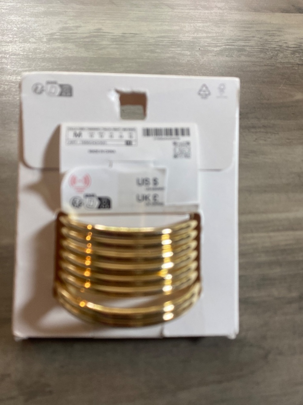 NWT Zara Pack of Metallic Bangles - Picture 7 of 7